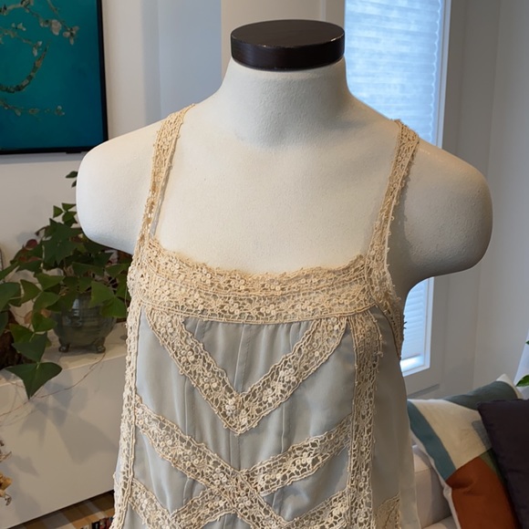 1920s/deco style mint green sheer negligee - Picture 2 of 4